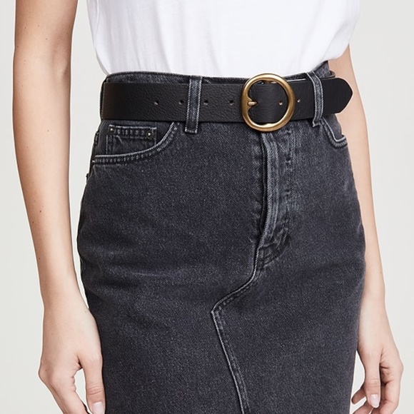 B-Low the Belt Baby Bell Bottom Black Silver Leather Belt Size XS - Picture 3 of 9